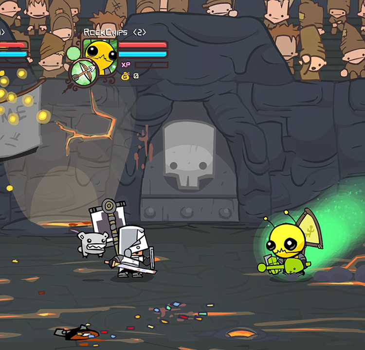 Gray Knight and BiPolar Bear versus Alien Hominid Castle Crashers