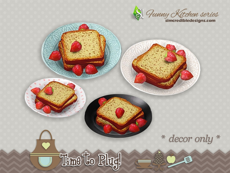 Funny Kitchen (Time to Plug Extra) Toast / Sims 4 CC