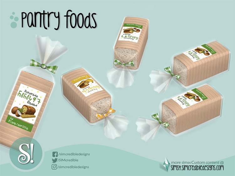Naturalis Pantry Sliced Bread Pack / Sims 4 CC