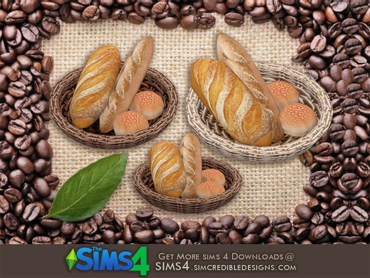Cafeteria Goodies – Breads / Sims 4 CC
