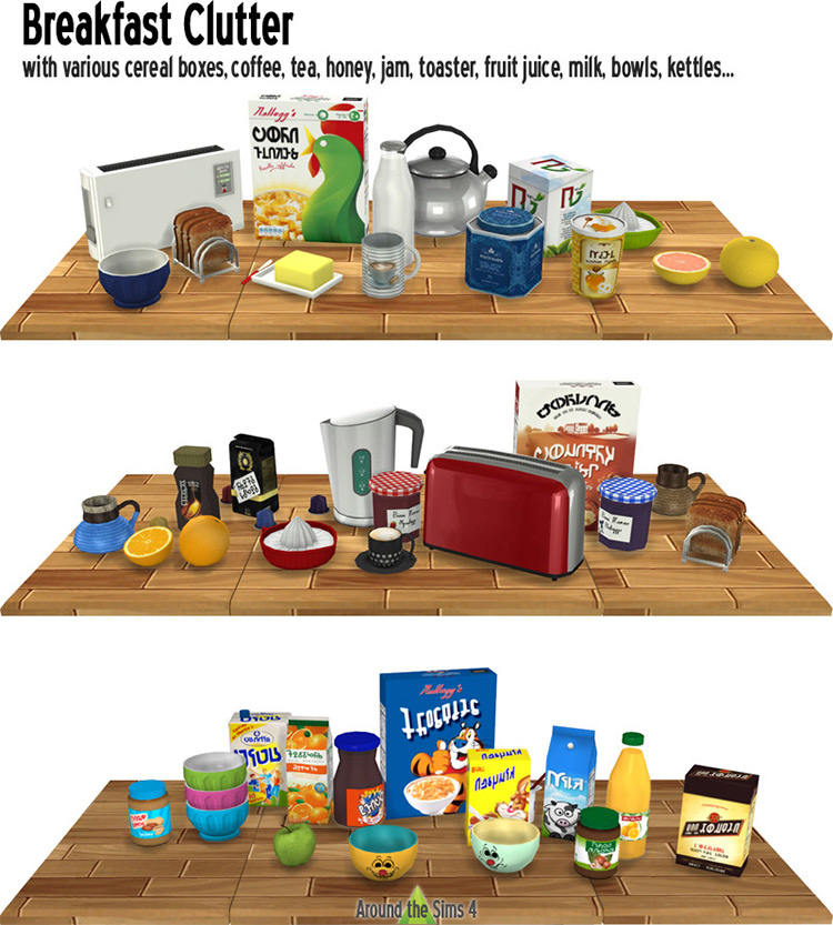Breakfast Clutter / Sims 4 CC