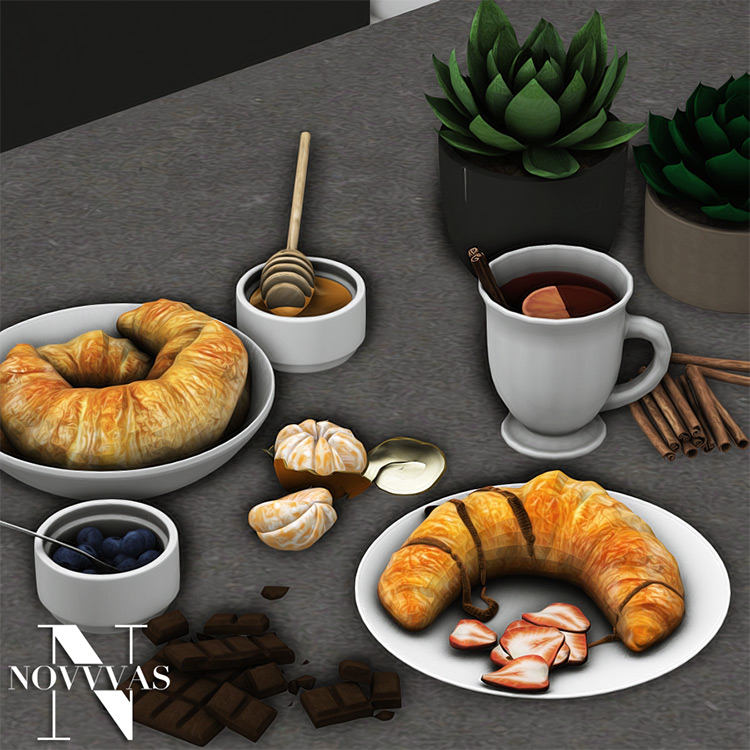 Good Morning Breakfast Food Clutter / Sims 4 CC
