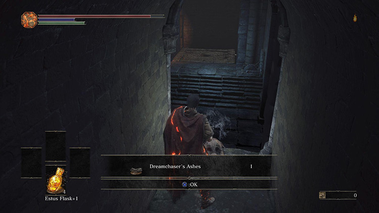 Picking up the Dreamchaser’s Ashes from the hidden passage / DS3