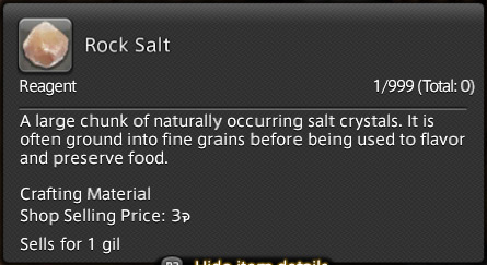 Rock Salt / FFXIV