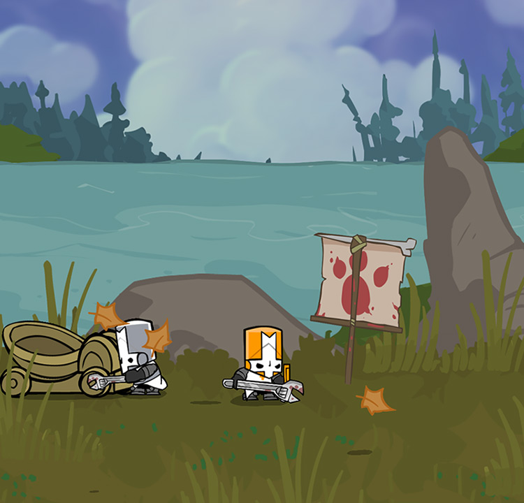 Orange Knight wielding a Wrench Castle Crashers
