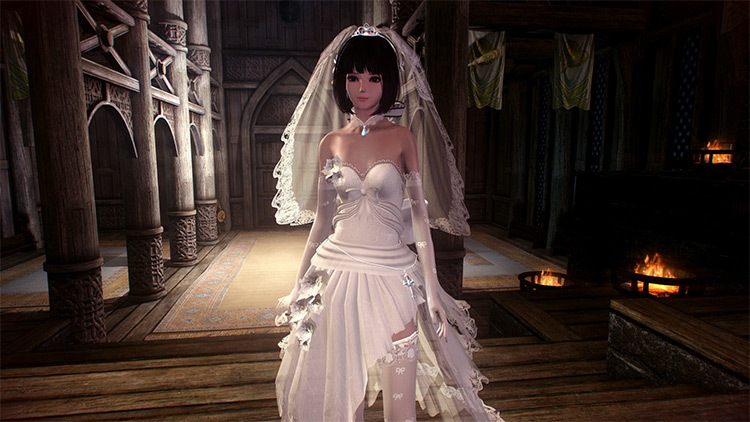 Haku Wedding Dress Skyrim mod