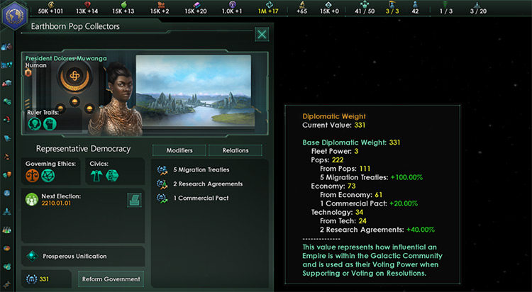 Agreements Boost Diplomatic Weight Mod for Stellaris