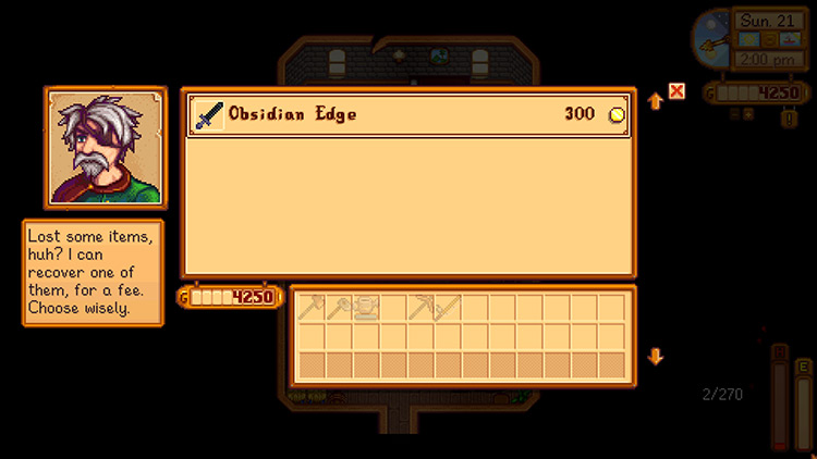 my sword lost caves stardew valley