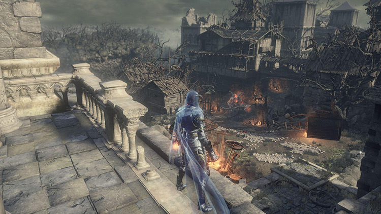 Overlooking the area inhabited by the Fire Demon / Dark Souls 3