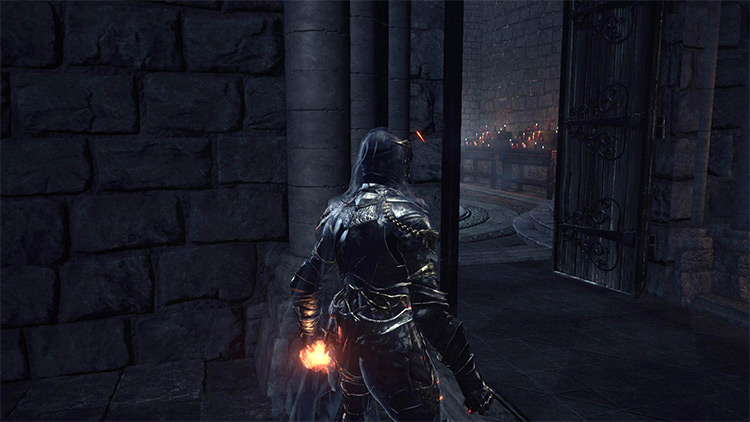 The door in the passage behind the second shortcut door / Dark Souls 3