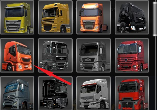 Selecting the preferred truck design / Euro Truck Simulator 2