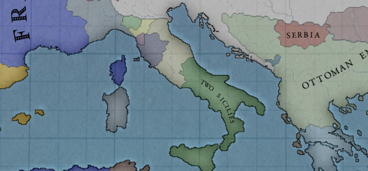 Italian Peninsula divided into several states