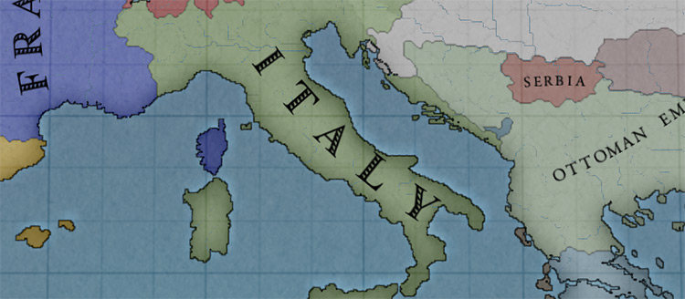 IItaly Unified on the map / Victoria 2