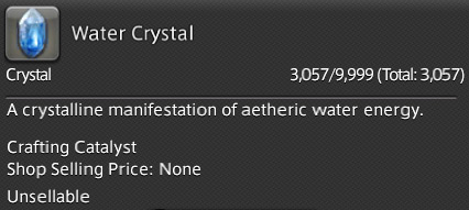 Water Crystal / Final Fantasy XIV