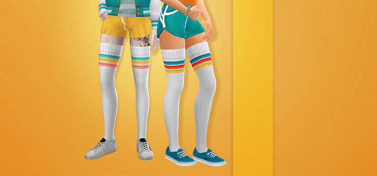Sims 4 Maxis Match Thigh High CC (Boots + Socks)