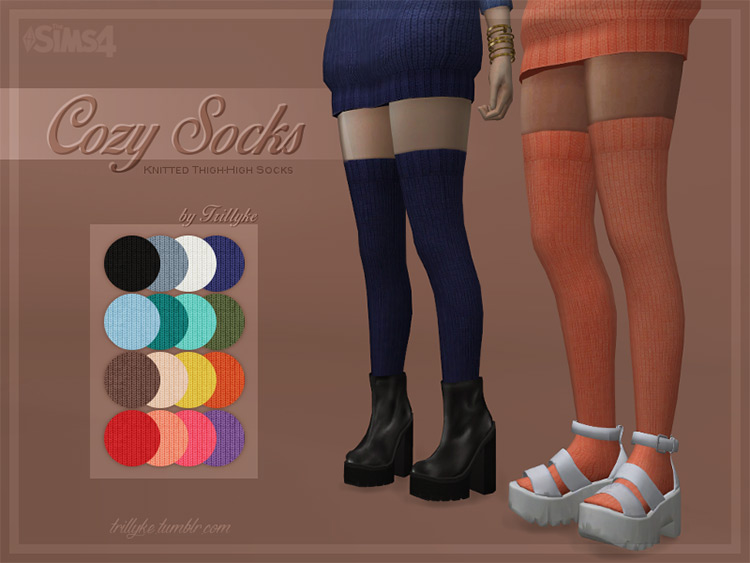 Sims 4 Maxis Match Thigh High CC  Boots   Socks    FandomSpot - 55