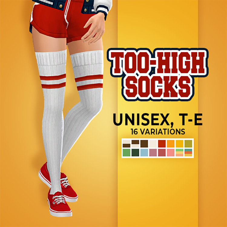 Too high. Socks Retro Vintage SIMS 4.