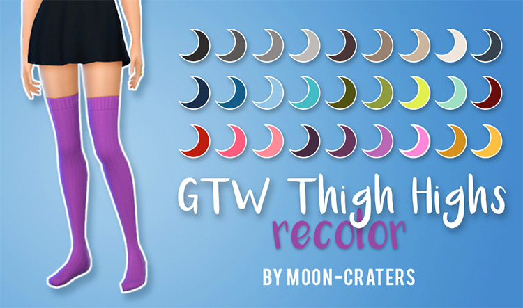 GTW Thigh High Recolors / Sims 4 CC