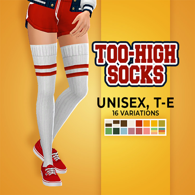 Too-High Socks / Sims 4 CC