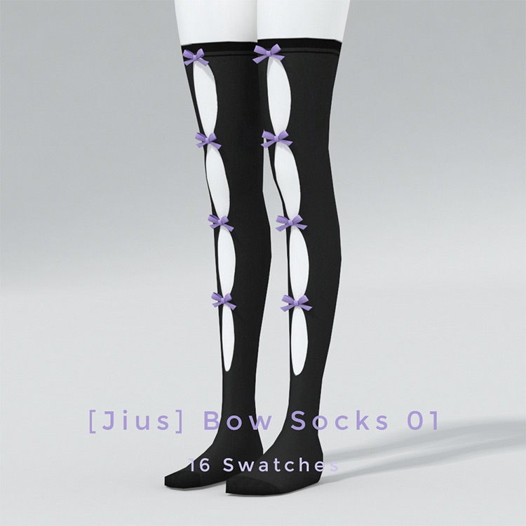 Bow Socks 01 / Sims 4 CC