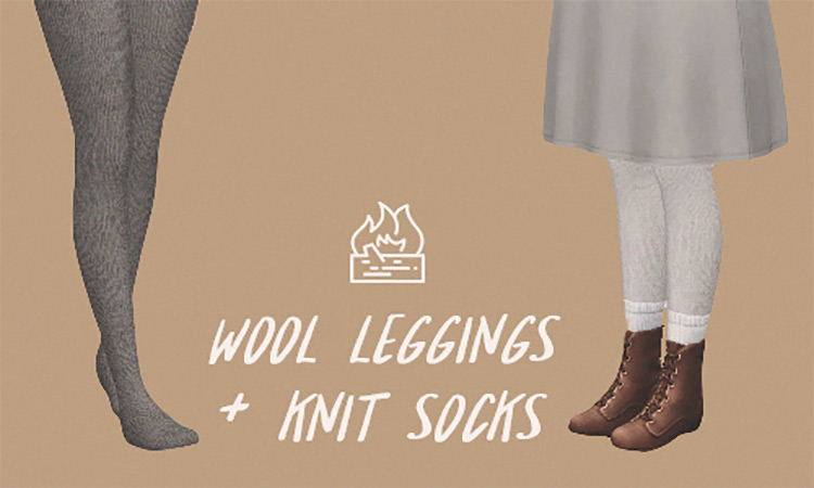 Wool Leggings + Knit Socks / Sims 4 CC