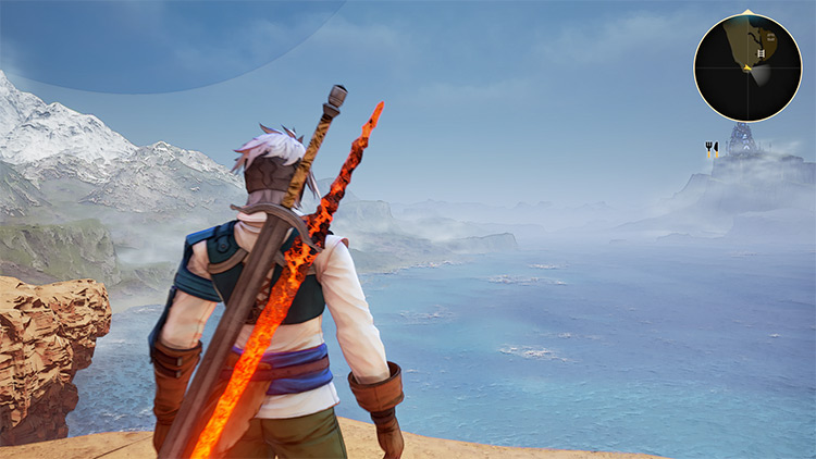 A freshly crafted Long Sword (left) is one of the first weapons you’ll be forging on your quest / Tales of Arise
