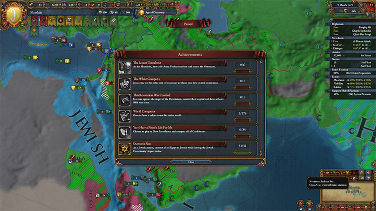All of Egypt converted and the achievement complete by 1471 / Europa Universalis IV