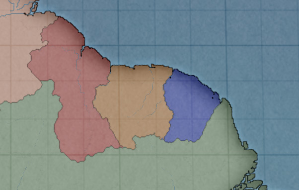 Guyana, controlled by France, Great Britain, and the Netherlands / Victoria 2