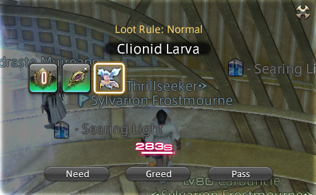 Clionid Larva Minion Drop screenshot / Final Fantasy XIV