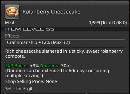 Rolanberry Cheesecake / Final Fantasy XIV