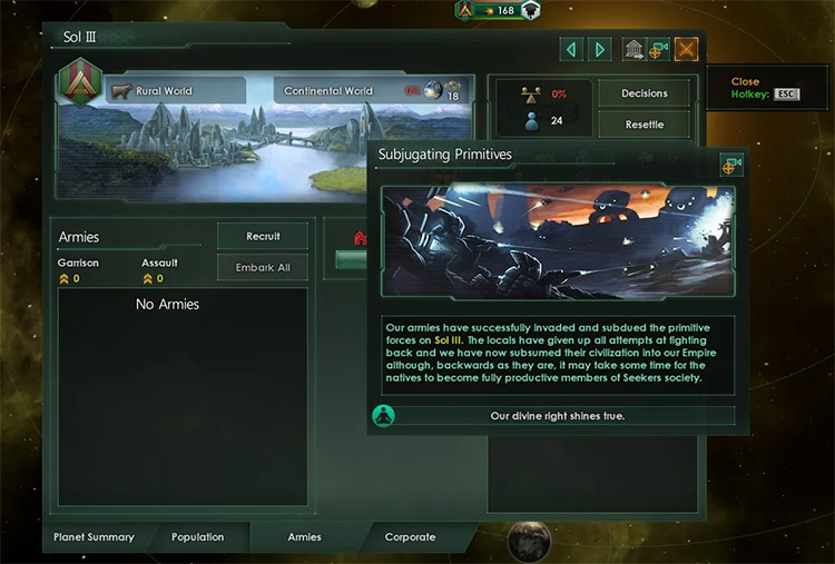 Invading Earth in the midst of a world war / Stellaris