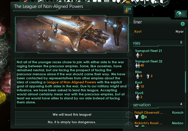 League of Non-aligned empires / Stellaris