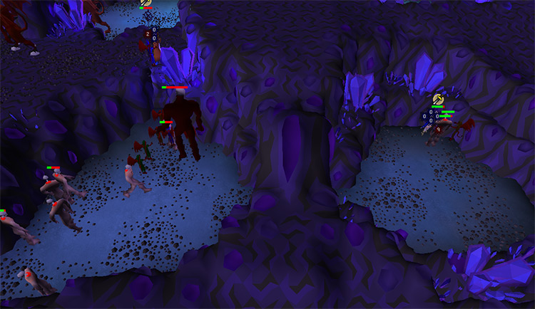 Two players killing Nechryaels in the Catacombs / Old School RuneScape