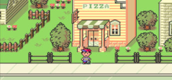 Earthbound screenshot outside pizza place