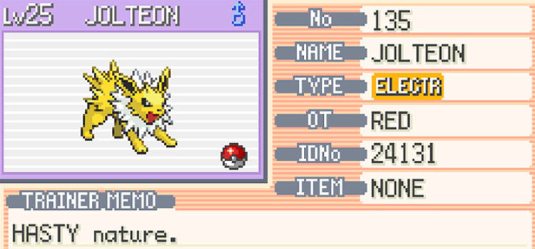How To Get Jolteon in Pokémon FireRed/LeafGreen