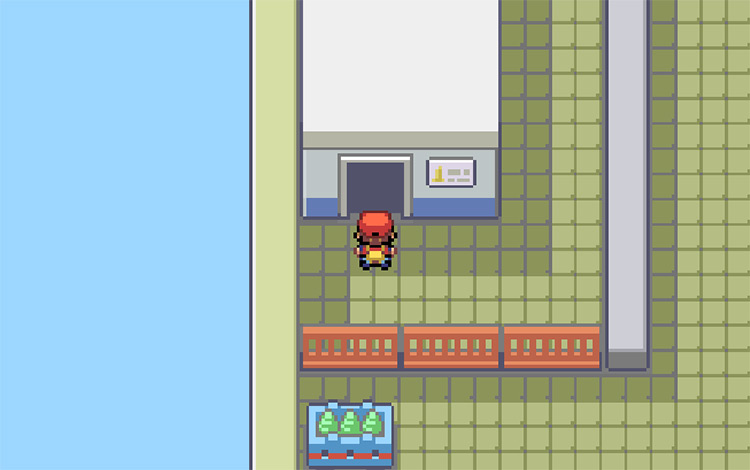 Outside of the Eevee room on top of Celadon Mansion / Pokemon FRLG