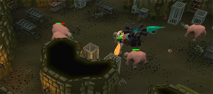 Player cannoning mutated bloodveld / Old School RuneScape
