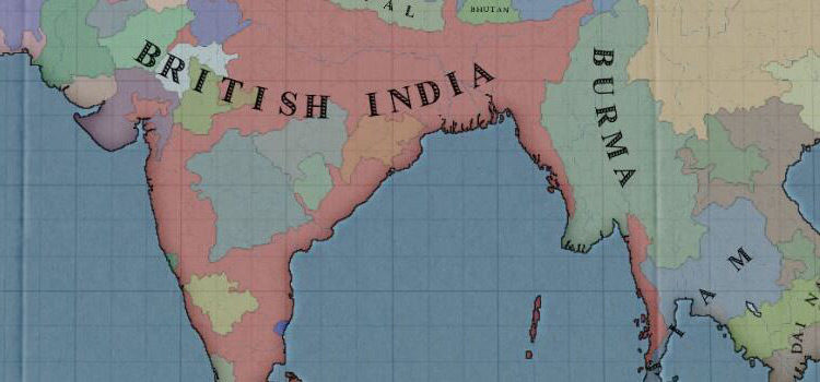 British India on Vic2 Map