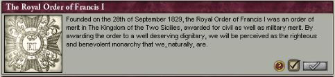 This is one of such decisions, available to the Kingdom of Two Sicilies / Victoria 2