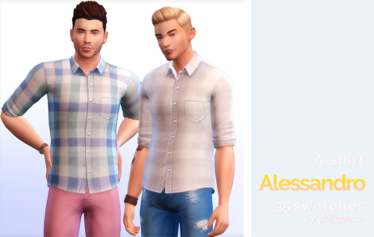 Sims 4 Button Up Shirt Male