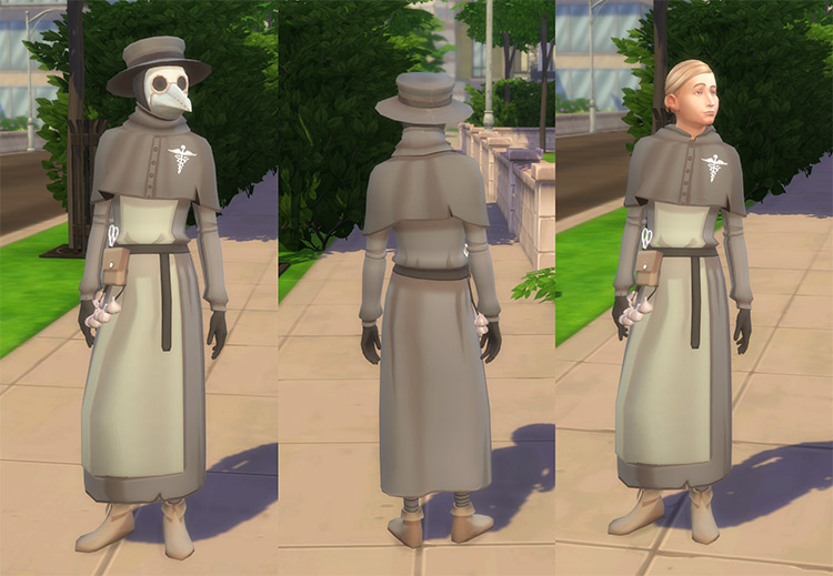 Medieval/Plague Doctor Outfit by kennetha_v for Sims 4