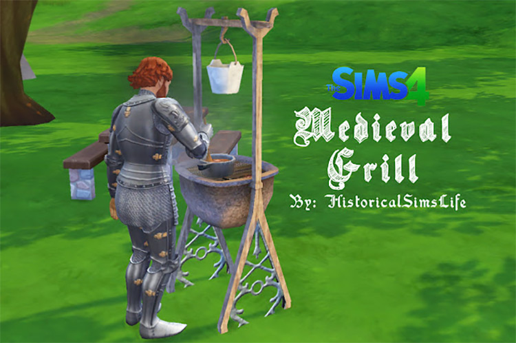 Medieval Grill by HistoricalSimsLife Sims 4 CC