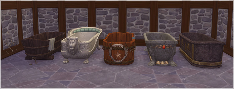 TSM to TS4 – Medieval Bathtubs TS4 CC