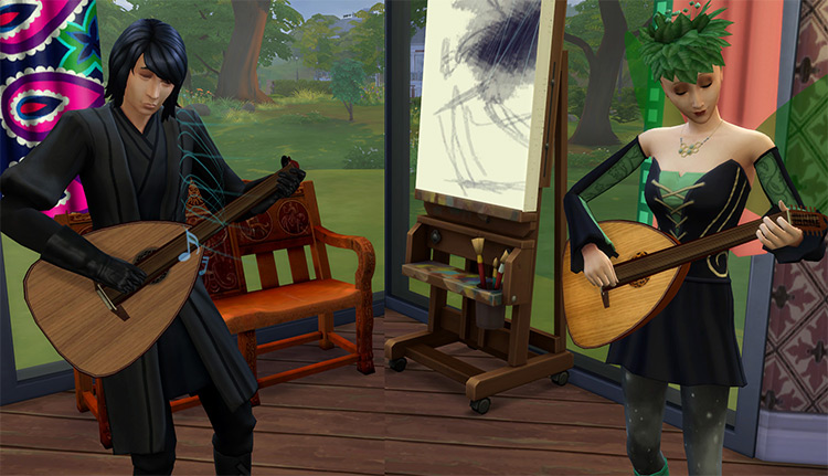 Lute (Medieval/Renaissance Guitar) by Esmeralda for Sims 4