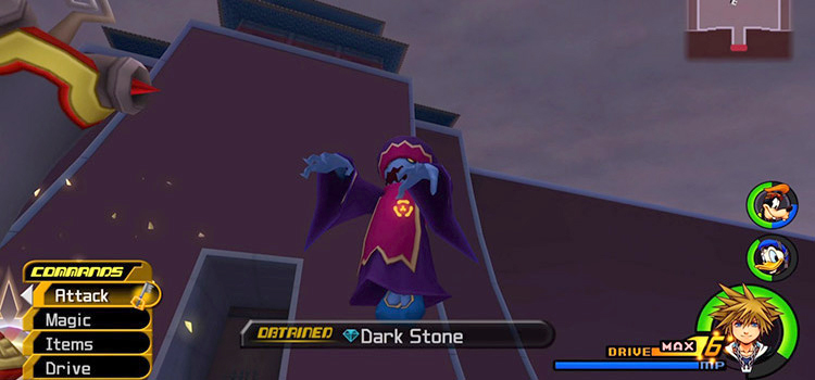 Nightwalker Heartless drops a Dark Stone