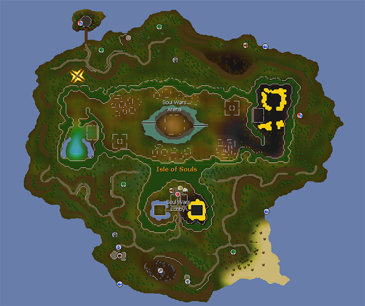 Location of chinchompas on the Isle of Souls / Old School RuneScape