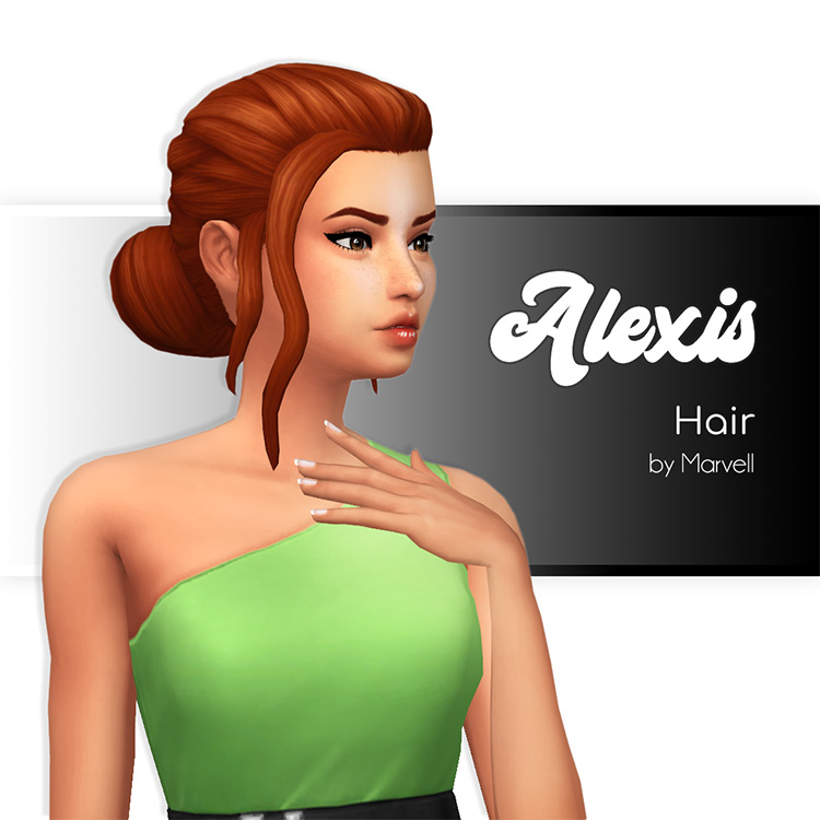 urban hair buns sims 4 cc