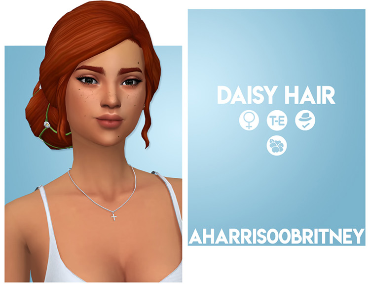 Daisy Hair (Maxis Match) / Sims 4 CC