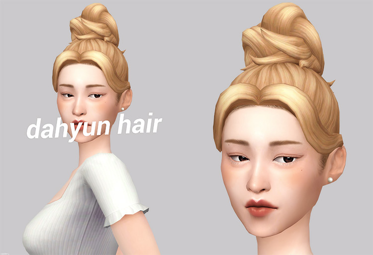 Dahyun Hair (Maxis Match) / Sims 4 CC