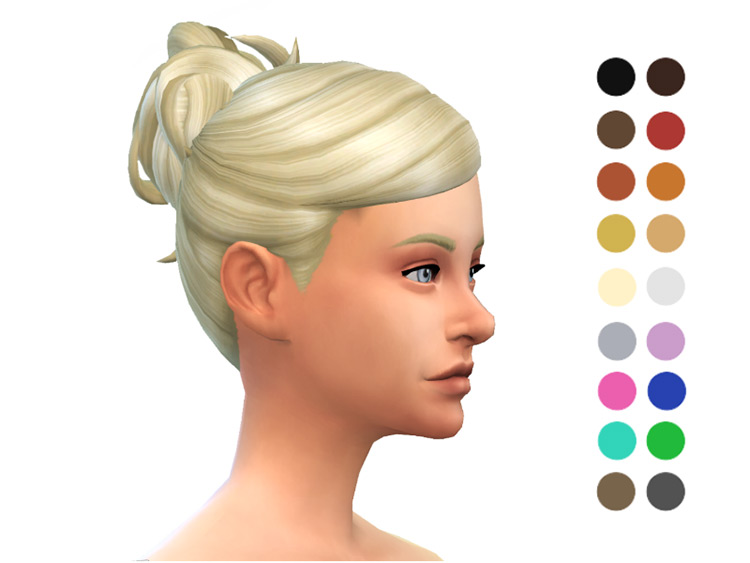 Sims 4 Maxis Match CC Bun Hairstyles  Girls   Guys    FandomSpot - 66